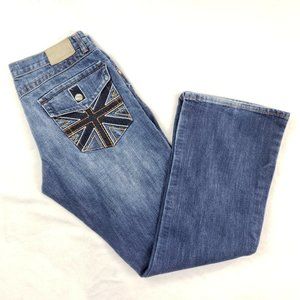 jeans with union jack logo